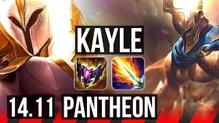 KAYLE vs PANTHEON (TOP) | Legendary, 17/4/7, 500+ games | EUW Diamond | 14.11