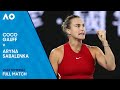 Coco Gauff v Aryna Sabalenka Full Match  Australian Open 2024 Semifinal