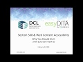 Section 508 Web Content Accessibility Why you should do it