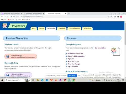 tutorial download flowgorithm di laptop