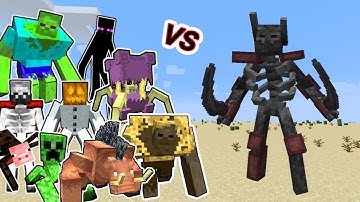 Mutant Wither Skeleton Vs. All Mutants in Minecraft