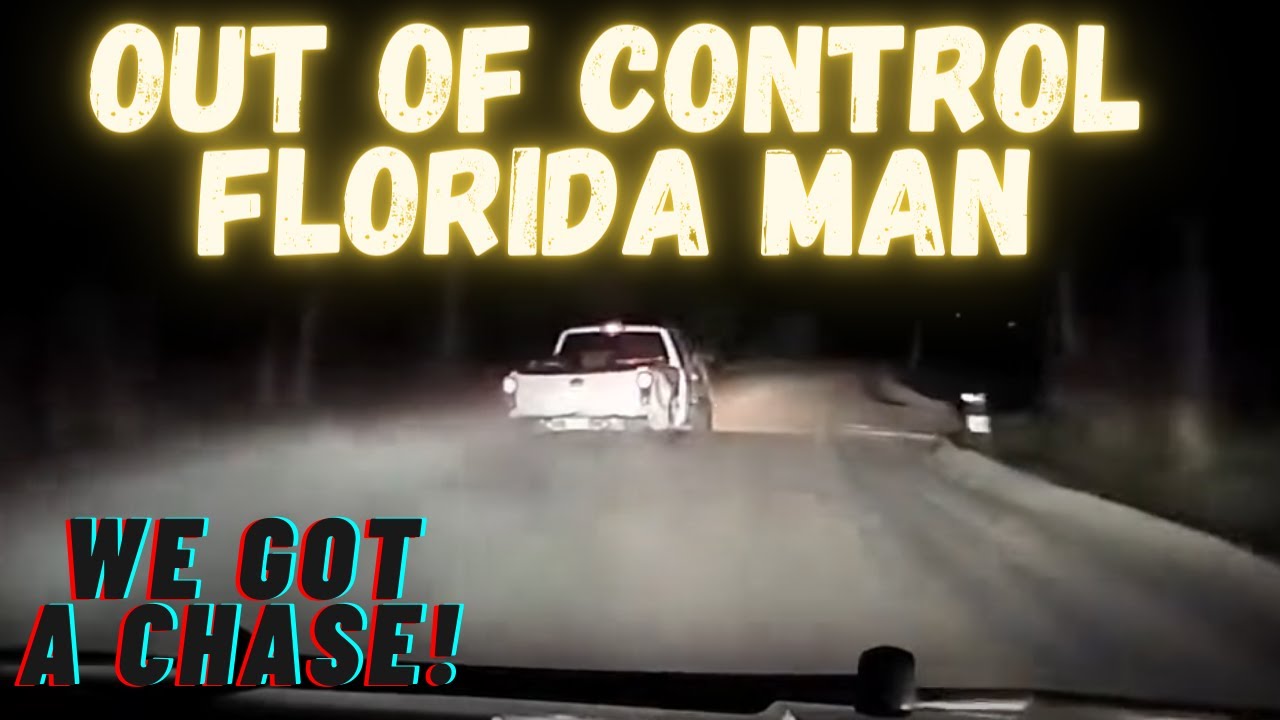 LUNATIC LEADS POLICE ON HIGH SPEED CHASE IN FLORIDA - YouTube