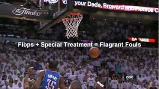 Rigged? Destroying Basketball.. 2012 NBA Finals flops and refereeing in favor of Miami Heat. Part 2