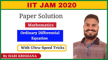 IIT JAM 2020 Mathematics | Paper Solution | ODE | MSc Entrance Mathematics