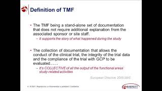 TMF/eTMF Regulatory Agency Expectations, Inspections, and Findings