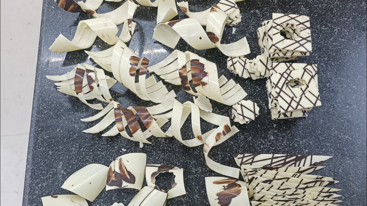 😋😋✌️✌️How to make garnish spring chocolate | Chocolate colour garnish