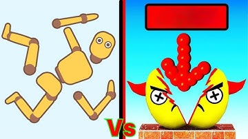 Draw To Smash VS Break Ragdoll - Satisfying Gameplay Max Levels Funny Video iOS, Android All Games