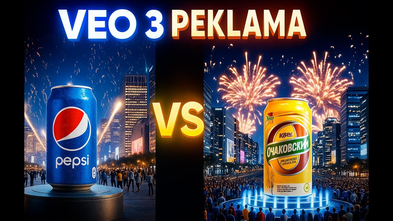 Топовый Veo3, JSON-промптинг в действии. Реклама Pepsi vs Очаковский.