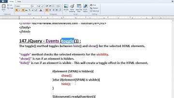 TOGGLE METHOD JQUERY DEMO