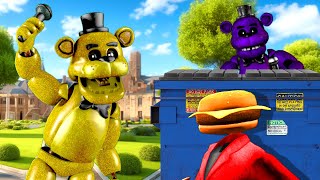 FNAF Monsters Chase Us in a Neighborhood in Gmod! (Garry's Mod Hide and Seek)