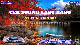 INSTRUMENT CEK SOUND GENDANG LAGU KARO JERNIH [KARAOK] STYLE SX KN7000