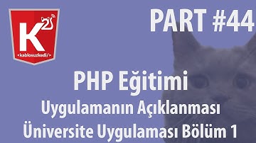 PHP Eğitim Part 44 Üniversite Uygulaması Bölüm 1 Uygulamanın Açıklaması