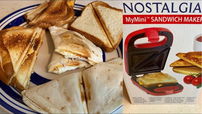 Mini Sandwich Maker by Nostalgia review and demoMyMini Personal Sandwich  Maker @NostalgiaElectrics 