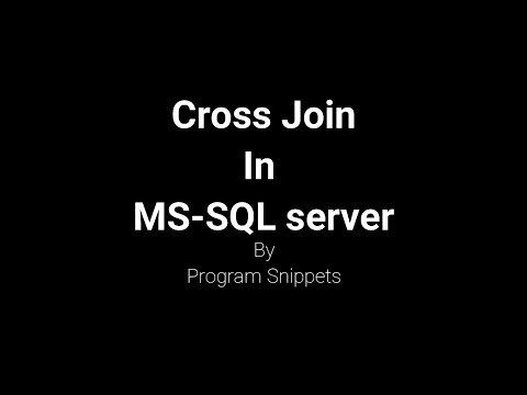 Cross Join In MS SQL Server