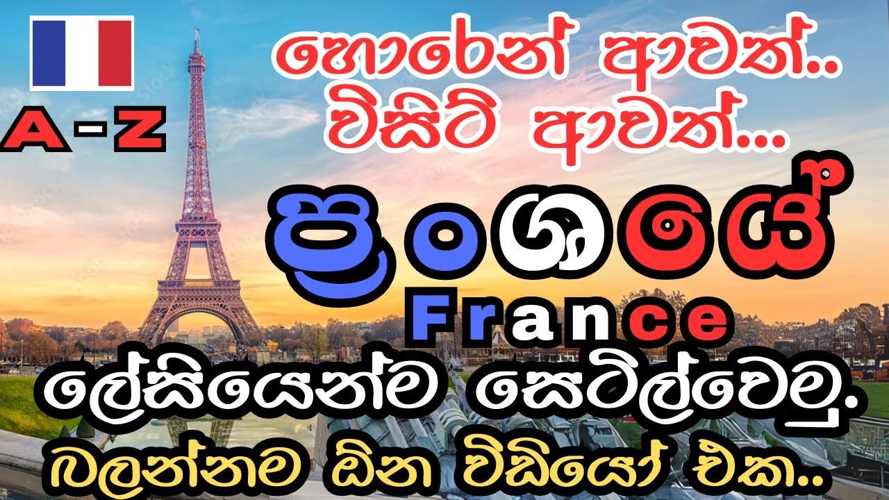 ප්‍රංශයේ ලේසියෙන්ම සෙට්ල් වෙමු | බලන්නම ඕන විඩියෝ එක|France viza sinhala #france  #srilanka #youtube