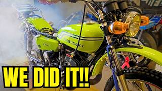 Starting the 1972 Kawasaki F9 Big Horn
