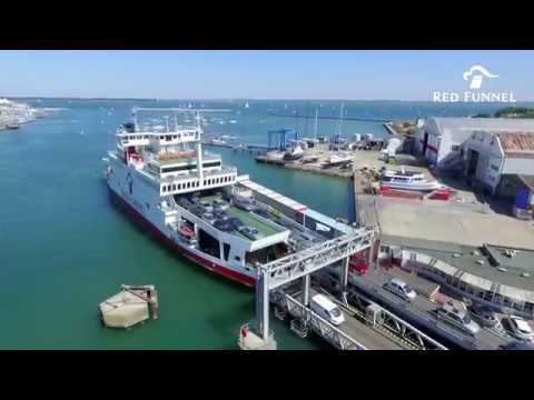 Red Funnel Terminal At East Cowes Youtube