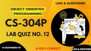 #cs304p CS304P Object Oriented Programming (Practical) Lab 12 Quiz solution 2023 CS304P Lab 12 Quiz