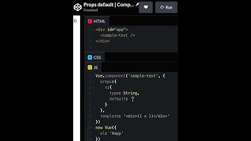 #14 Props - default | Basic Component | Vue.js | Frontend #shorts