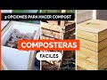 Cómo hacer una COMPOSTERA CASERA!  (3 opciones fáciles) Abono Natural con la Basura Orgánica 🍌♻️