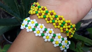 Pulsera de girasol y margarita