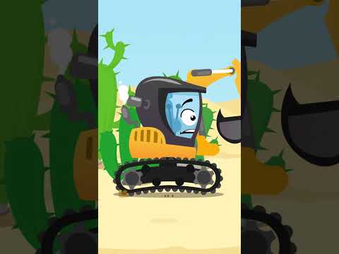 🚜💎 Excavator Travels Through Portals | From North Pole to Africa 🌍✨#animation #ambulance