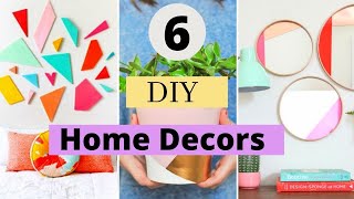 6 Gorgeous DIY Home Decors Craft Ideas / Easy Handmade Things