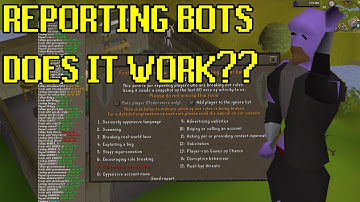 REPORTING BOTS, DO THEY GET BANNED QUICKER?? - AN OSRS INVESTIGATION