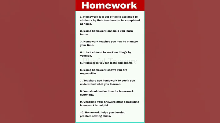 10 Lines Essay On Homework | Easy Lines On Homework