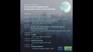 Procurement for Sustainable Construction Materials Training