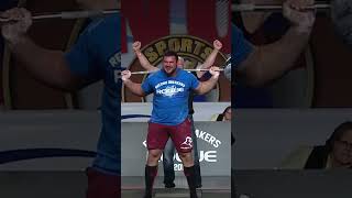 Martins Licis completing a 560LB Steinborn Rockover Squat during the 2018 Rogue Record Breakers