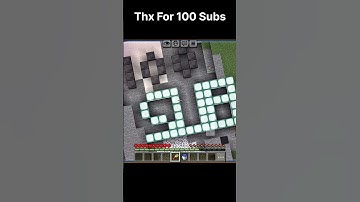 Thanks For 100 Subs ❤️😥..| #minecraft #shorts