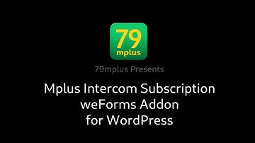 Intercom Subscription Plugin for weForms on WordPress