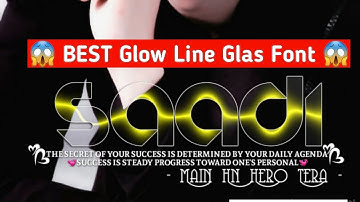 How to Make Glow Line Glass Font In Android