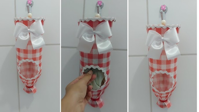 How to make a plastic bag dispenser - Como hacer un dispensador de