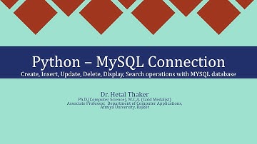 Python MySQL Database Connection   CREATE, INSERT, UPDATE, DELETE, DISPLAY, SEARCH Operations
