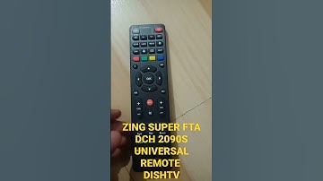 DishTV Zing Super FTA DCH20290S Universal Remote/Zing Super FTA/