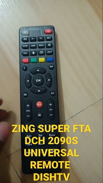 DishTV Zing Super FTA DCH20290S Universal Remote/Zing Super FTA ...