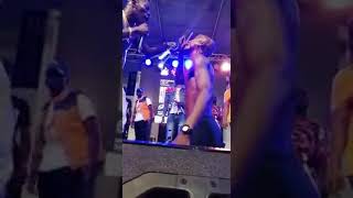 Watch how Shatta wale  bless one of his fans on stage