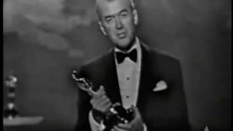 Gary Cooper receiving an Honorary Oscar