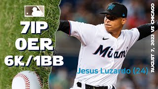 Jesús Luzardo (24) | Aug 7, 2022 | MLB highlights