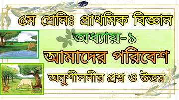 ৫ম শ্রেণির বিজ্ঞান। আমাদের পরিবেশ। অধ্যায়-১ । Class 5 Science। Chapter-1। Amader Poribesh।