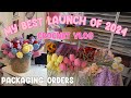 Launch day vlog best launch ive had in 6 months packaging orders