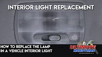 How to replace the lamp in a vehicle interior light