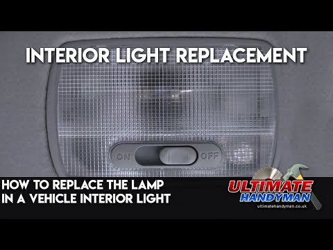 How to replace the lamp in a vehicle interior light