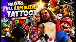 MAKE FULL ARM SLEEVE TATTOO WITH “SUPER MARIO” THEME🤩🔥 || BY ARTIST DASSSSART
