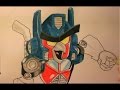 Angry Bird Transformer-How To Draw Optimus Prime Bird