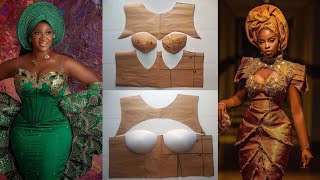 How to cut a corset in 2 easy ways!  ||Corset pattern drafting with yoke||Part 1