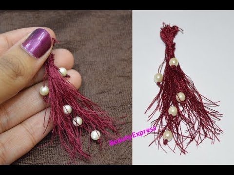 How To Make Fancy Saree Tassels | Easy Saree Kuchu Making | Easy DIY ...