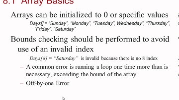 CIS 116  Arrays, Part 1